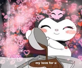 🍄 Kuromi my love for u kuromi, sanrio, cute, love, kawaii, heart telegram sticker