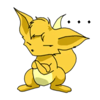 🤔 animal, renard, dessin animé, mignon telegram sticker