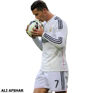 ⚽ Cristiano Ronaldo sepak bola, sepak bola, atlet, olahraga, bola, Cristiano Ronaldo telegram sticker