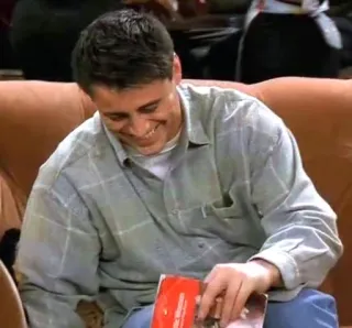🤣 Joey Tribbiani Friends sitcom, serie tv, matt leblanc, comedia, años 90 whatsapp sticker