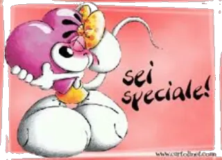 ❤ sei speciale! coração, desenho animado, amor, fofo, italiano, você é especial telegram sticker