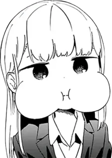 😠 Аниме, Манга, Мультфильм, Милый, Смешной, Девочка, Злой, Чиби telegram sticker