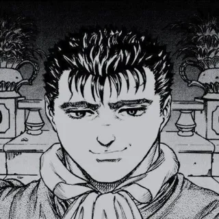 ➿ Guts Berserk Manga, Anime, Berserk, Guts, Glimlach telegram sticker