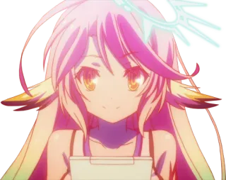 🙂 Shiro No Game No Life Anime, Shiro, No Game No Life, Personaje, Chica, Pelo rosa whatsapp sticker