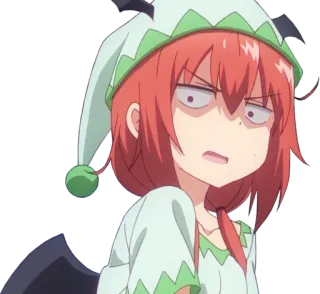 😰 Satania Gabriel Dropout anime, satania, gabriel dropout, demon, funny, sticker whatsapp sticker