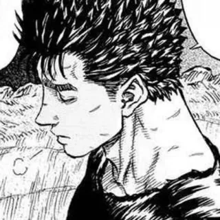 ⚔ Guts Berserk Manga, Anime, Guerrero, Espada, Fantasía telegram sticker
