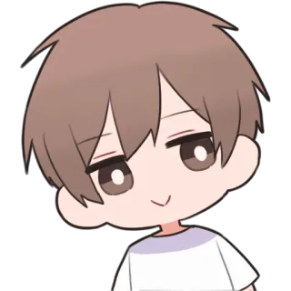 😏 만화, 치비, 애니메이션, 소년, 귀여운, 스티커 telegram sticker