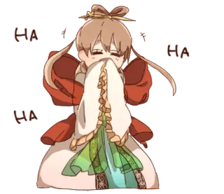 👩 HA Anime, Manga, Lachen, Ha, Süß, Chibi, Charakter telegram sticker