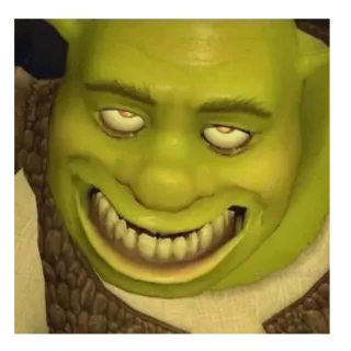 😁 Shrek ogre, cartoon, movie, dreamworks, funny, character telegram sticker