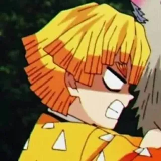 🍃 Zenitsu Agatsuma Demon Slayer anime, angry, demon slayer, zenitsu, agatsuma telegram sticker