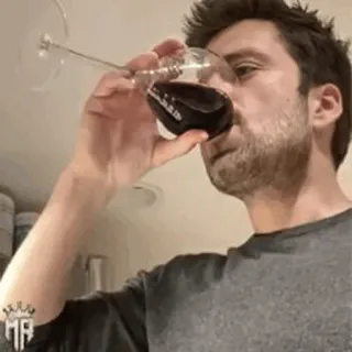 🎖 wein, trinken, mann, alkohol, rotwein telegram sticker