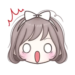 😊 Anime, Garota, Chocada, Surpresa, Fofa, Desenho animado telegram sticker