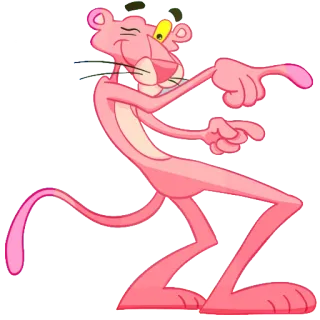 👍 Pink Panther cartoon, pink, panther, animated, character telegram sticker