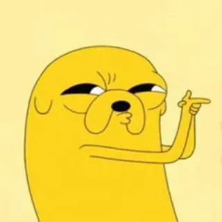 🍓 Jake Adventure Time 卡通, 狗, 黄色, 动画, 探险时光, 杰克 telegram sticker