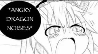 😡 *ANGRY DRAGON NOISES* en colère, dragon, bruits, mème, animé whatsapp sticker