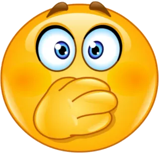 🤐 Emoji, Schockiert, Überrascht, Gesichtsausdruck, Gelb, Gesicht telegram sticker