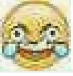 😂 Emoji, huilen, lachen, gepixeld, Meme telegram sticker