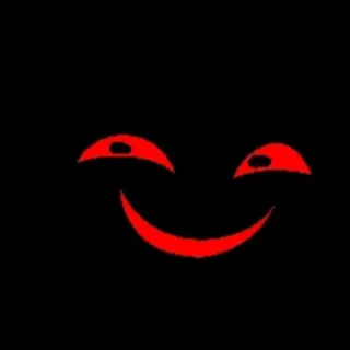 😈 evil, smile, dark, creepy, menacing whatsapp sticker