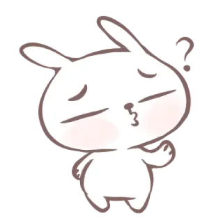 🎀 thỏ, dễ thương, kawaii, hôn, hoạt hình, nhãn dán telegram sticker
