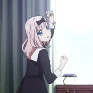 🤨 Chika Fujiwara Kaguya-sama: Love Is War 애니메이션, 여자, 귀여운, 귀여운, 여고생 telegram sticker