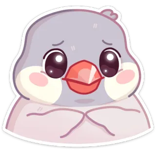 🥺 vogel, dier, schattig, sticker, lief, cartoon telegram sticker