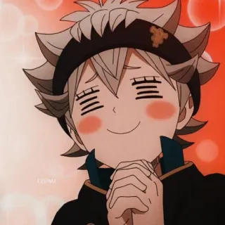 ☺️ Asta Black Clover Anime, Asta, Black Clover, Fofo, Chibi, Fanart telegram sticker