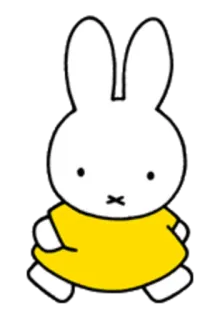 🚶‍♂ Miffy Miffy, กระต่าย, การ์ตูน, น่ารัก, เด็ก telegram sticker