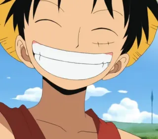 😁 Monkey D. Luffy One Piece Anime, Kartun, Luffy, One Piece, Bajak Laut telegram sticker