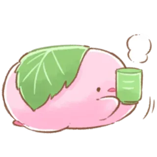 🍵 моти, чай, грустный, каваий, милый telegram sticker