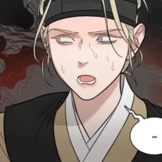 😒 ... Manhwa, Personnage, Sueur, Panique, Coréen whatsapp sticker