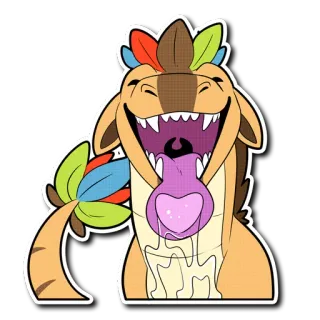 👅 스티커, 만화, 동물, 판타지, 생물 telegram sticker