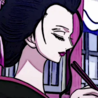 📜 女人, 艺妓, 动漫, 漫画, 筷子, 日本, 亚洲 telegram sticker