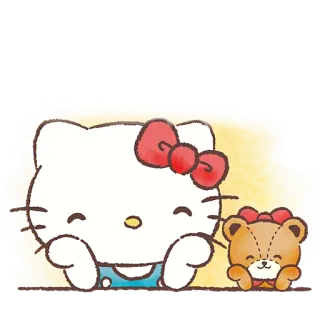 ☺️ Hello Kitty hello kitty, kreskówka, kawaii, słodki, miś, sanrio telegram sticker