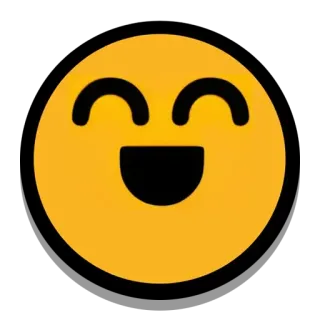 😄 emoji, happy, face, yellow, smile telegram sticker