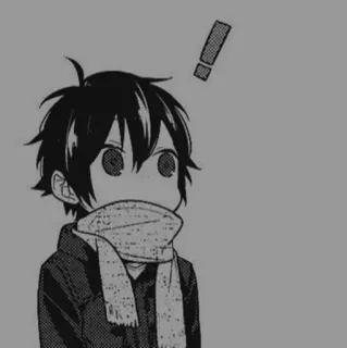 🩹 Anime, Manga, Charakter, Ausrufezeichen, Schal telegram sticker