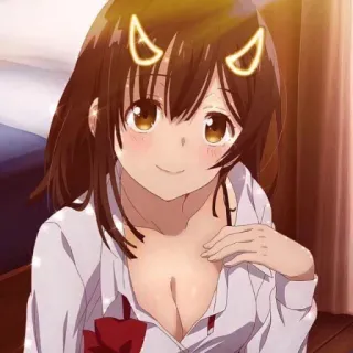 😊 anime, girl, cute, devil, horns telegram sticker