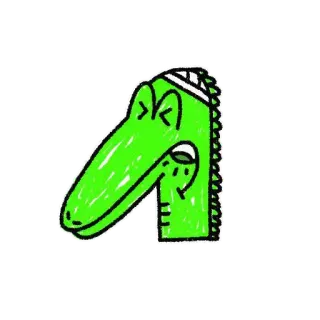 🤒 Cartoon, Alligator, Krokodil, Tier, Figur telegram sticker