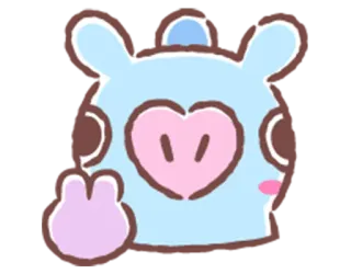 ✌ Mang BT21 Mang, BT21, Kpop, cute, cartoon, character telegram sticker