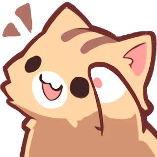 👋 แมว, น่ารัก, มีความสุข, สัตว์, สติกเกอร์ telegram sticker