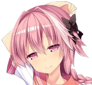 😏 Astolfo Anime, Mangá, Cabelo rosa, Trap, Fofo telegram sticker