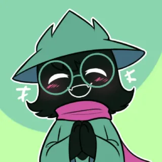 🎶 Ralsei Deltarune ralsei, deltarune, lindo, esponjoso, sonriendo telegram sticker