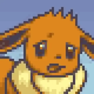 😔 Eevee pokemon, eevee, lucu, binatang, kartun telegram sticker