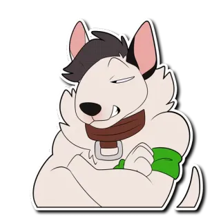 😏 dog, animal, cartoon, illustration, sticker telegram sticker