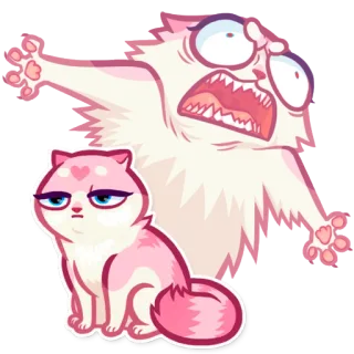 👿 gato, animal, enojado, lindo telegram sticker