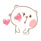 🥰 gấu, dễ thương, động vật, tình yêu, trái tim, hoạt hình whatsapp sticker