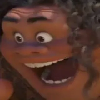 😄 Maui Moana disney, dibujos animados, gracioso, película, personaje telegram sticker
