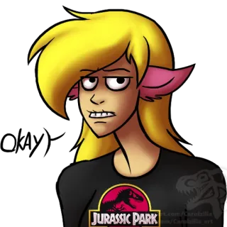 😐 Jurassic Park JURASSIC PARK Jurassic Park, dinosaurio, película, dibujos animados, personaje telegram sticker