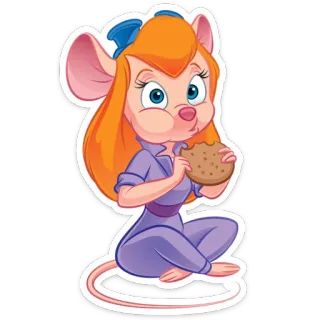 🍪 Gadget Hackwrench Chip 'n Dale: Rescue Rangers Gadget Hackwrench, Chip 'n Dale: Rescue Rangers, kartun, tikus, imut, animasi telegram sticker
