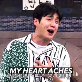 🥰 MY HEART ACHES coeur, peines, émotions, tristesse telegram sticker
