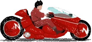 🏎 Kaneda Akira Anime, Motorrad, Science Fiction, Cyberpunk, Kanedas Motorrad, Japanische Animation, Akira telegram sticker